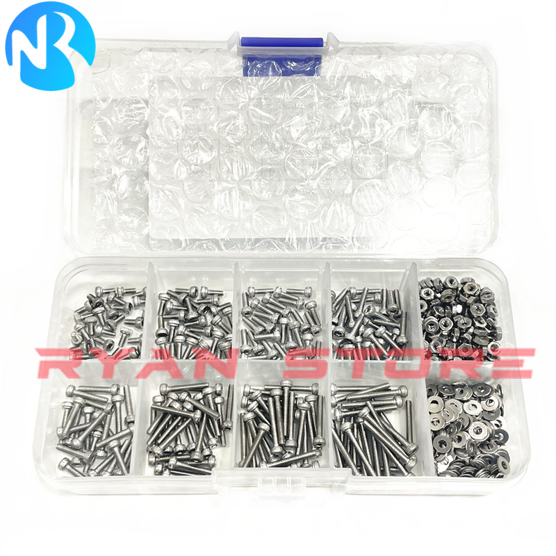 1 Box/660PCS M2*4 5 6 8 14 16M - Nuts Mix recension och pris
